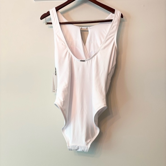 Calvin Klein One Piece Swimsuit Compression Stretch White Size 12 - Picture 4 of 7